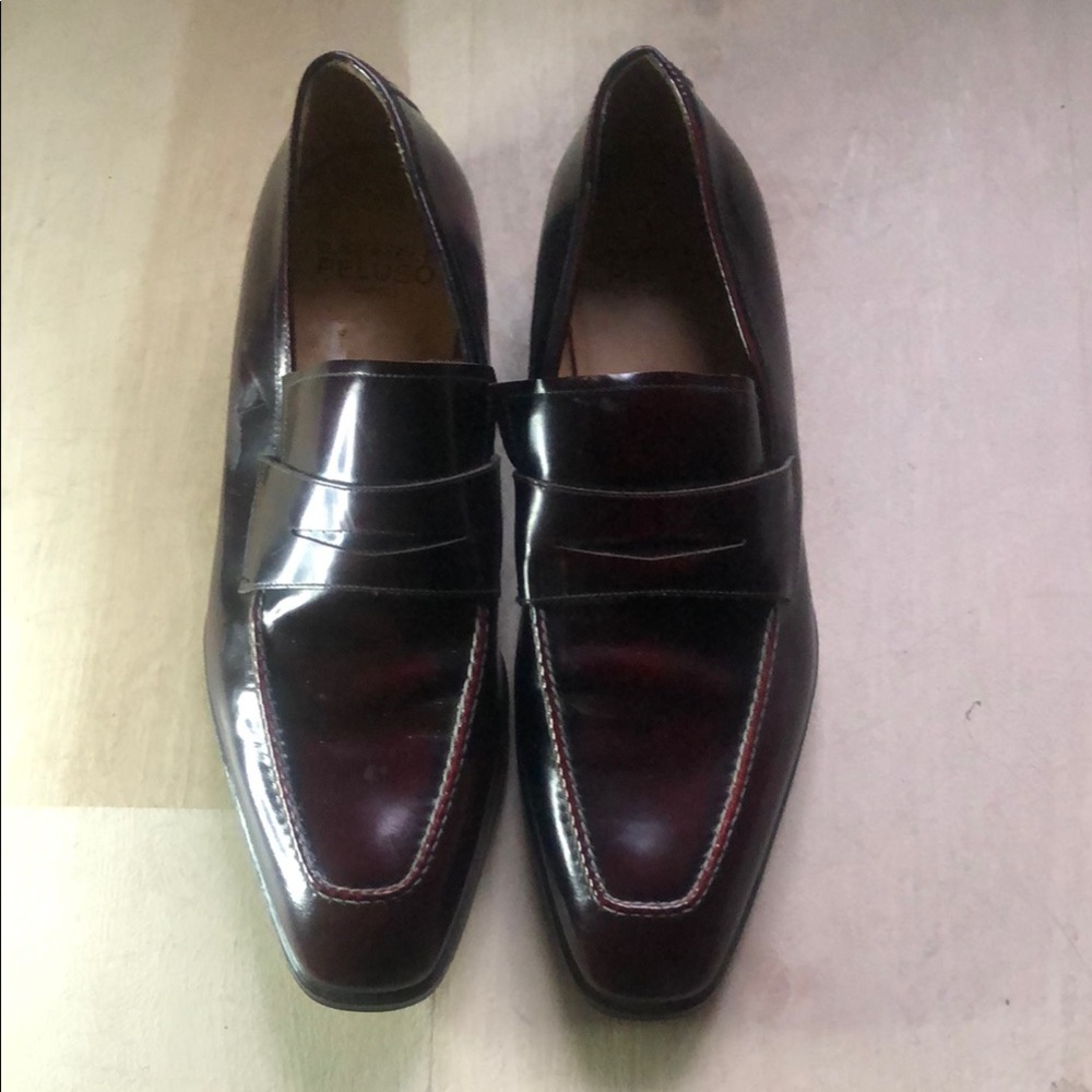 Men's Burgundy Leather Loafers